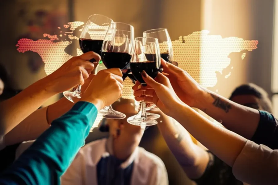 Brinde global vinho