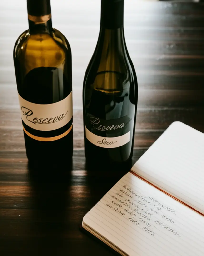 Diferença entre vinho Reserva, seco, suave e demi-sec exibida no rótulo