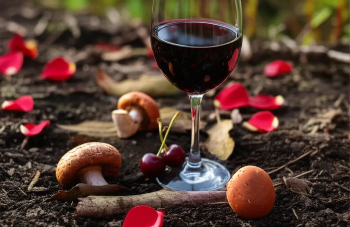 Perfil aromático e gustativo da Pinot Noir: notas de frutas.