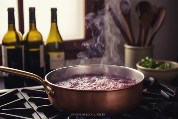 Reducao vinho tinto panela
