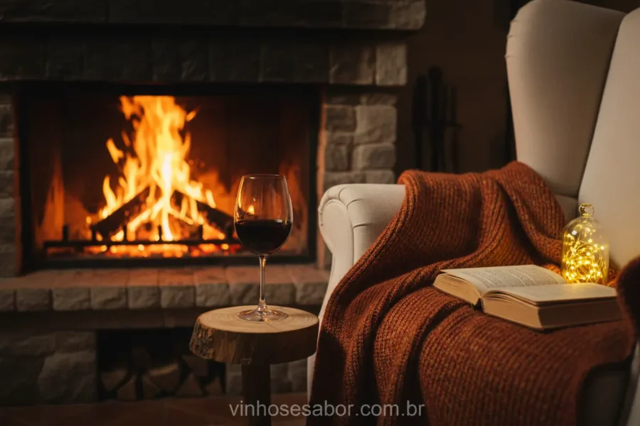 Vinho inverno aconchegante