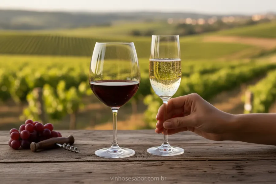Espumante e Vinho: Duas Taças, Uma Dúvida