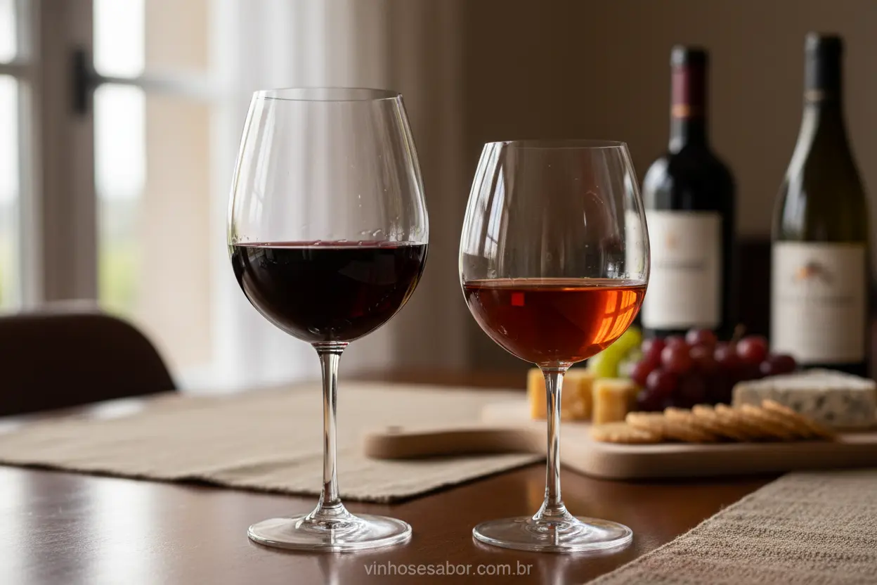 Taças para Vinhos Tintos Taças Bordeaux e Borgonha com vinho tinto